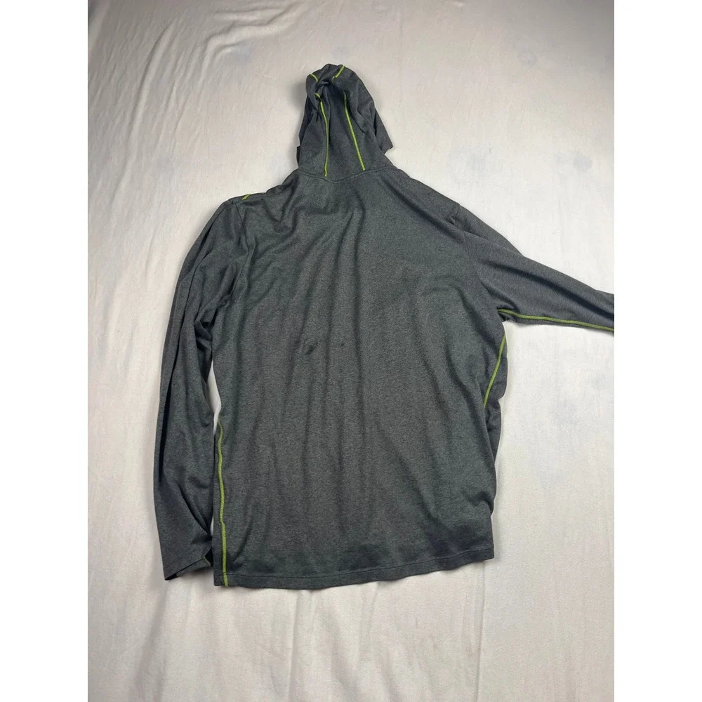 The North Face Mountain Athletics FlashDry-XD Hoodie Mens XL Grey Lime Green